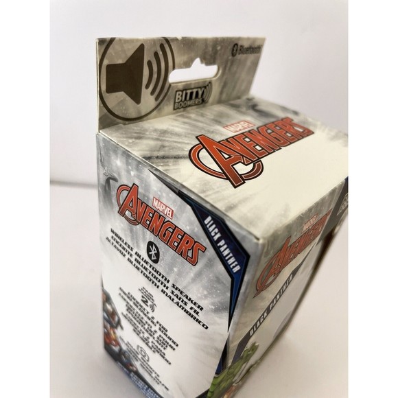 NEW BITTY BOOMERS 9394 MARVEL AVENGERS BLACK PANTHER BLUETOOTH SPEAKER Brand New - Picture 7 of 8